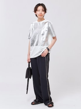 「AP STUDIO（エーピーストゥディオ）のアイテム（スラックス）」を使った、STAFF.Mさん（レディース・162cm）の春コーディネート