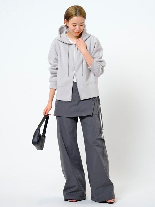 LOW CLASSIC/ロウ・クラシック】レイヤードラップスカートパンツ  