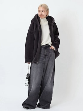 「AP STUDIO（エーピーストゥディオ）のアイテム（ジャケット/アウター）」を使った、STAFF.Mさん（レディース・162cm）の秋コーディネート
