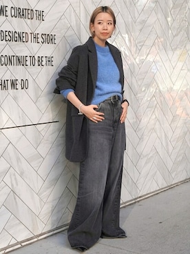 「AP STUDIO（エーピーストゥディオ）のアイテム」を使った、STAFF.Mさん（レディース・162cm）の秋コーディネート
