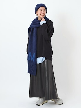 「AP STUDIO（エーピーストゥディオ）のアイテム」を使った、STAFF.Mさん（レディース・162cm）の秋コーディネート