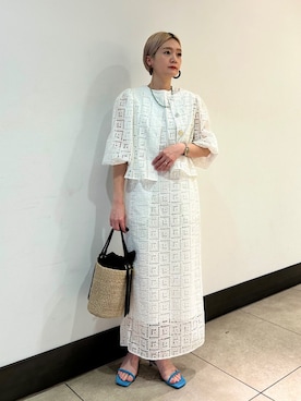 「SHIPS（シップス）のアイテム」を使った、田中さん（レディース・155cm）の夏コーディネート