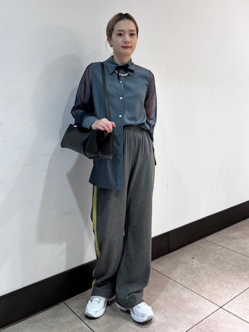 SHIPS（シップス） ブラウス シャツ 「手洗い可能」シアー袖