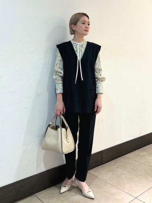 SHIPS（シップス） パンツ 「手洗い可能」タック テーパード パンツ