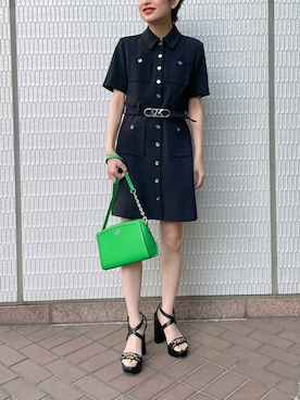 「グリーン×ブラック」｜MICHAEL KORS OFFICIALさん（レディース・160cm）の春コーディネート