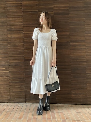 MICHAEL KORS レース アシンメトリー ベア ドレス ワンピース 白 MICHAEL KORS レース アシンメトリー ベア ドレス ワンピース 白