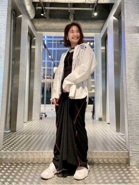 「DIESEL OSAKA」｜「アイテム（ワンピース/ドレス）」を使った、KAEさん（レディース・157cm）の春コーディネート