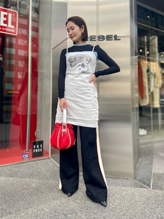 あ*れ様 DIESEL キャミワンピ DIESELのワンピース/ドレス（ホワイト系）を使った「キャミワンピ」の