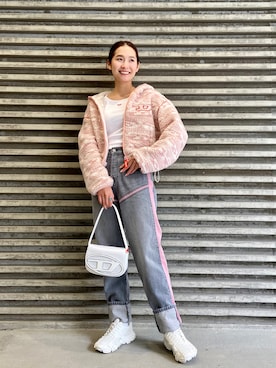「DIESEL OSAKA」｜KAEさん（レディース・157cm）の秋コーディネート