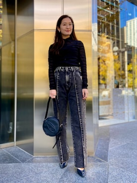 「DIESEL OSAKA」｜KAEさん（レディース・157cm）の冬コーディネート