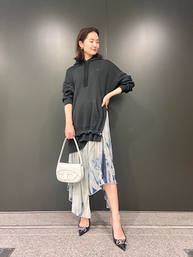 「DIESEL OSAKA」｜「アイテム（ワンピース/ドレス）」を使った、KAEさん（レディース・157cm）の夏コーディネート