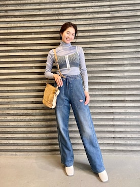 「DIESEL OSAKA」｜KAEさん（レディース・157cm）の秋コーディネート