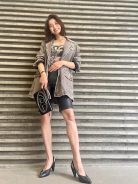 「DIESEL OSAKA」｜「アイテム（財布/小物）」を使った、KAEさん（レディース・157cm）の夏コーディネート