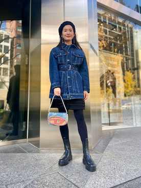 「DIESEL OSAKA」｜「アイテム（ジャケット/アウター）」を使った、KAEさん（レディース・157cm）の冬コーディネート
