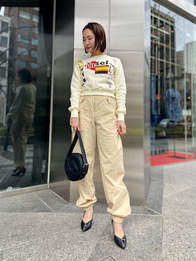 DIESEL（ディーゼル）の「レディース Dロゴエンボス ラウンド
