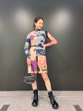 「DIESEL OSAKA」｜KAEさん（レディース・157cm）の秋コーディネート