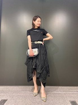 「DIESEL OSAKA」｜「アイテム（ワンピース/ドレス）」を使った、KAEさん（レディース・157cm）の春コーディネート