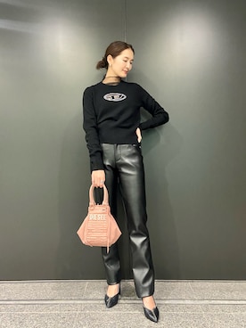 「DIESEL OSAKA」｜KAEさん（レディース・157cm）の秋コーディネート