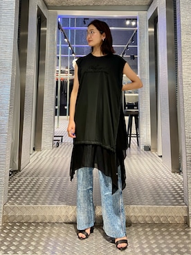 「DIESEL OSAKA」｜「アイテム（ワンピース/ドレス）」を使った、KAEさん（レディース・157cm）の夏コーディネート