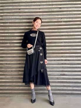 「DIESEL OSAKA」｜KAEさん（レディース・157cm）の秋コーディネート