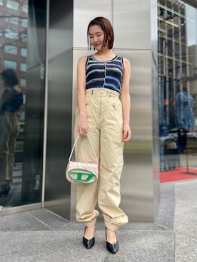 「DIESEL OSAKA」｜KAEさん（レディース・157cm）の春コーディネート