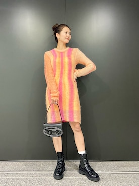 「DIESEL OSAKA」｜KAEさん（レディース・157cm）の秋コーディネート