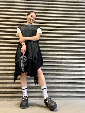 「DIESEL OSAKA」｜「アイテム（ワンピース/ドレス）」を使った、KAEさん（レディース・157cm）の夏コーディネート
