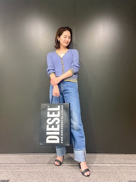 「DIESEL OSAKA」｜「アイテム（パンツ）」を使った、KAEさん（レディース・157cm）の夏コーディネート