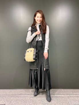 「DIESEL OSAKA」｜「アイテム（ワンピース/ドレス）」を使った、KAEさん（レディース・157cm）の秋コーディネート