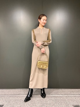 「DIESEL OSAKA」｜KAEさん（レディース・157cm）の冬コーディネート