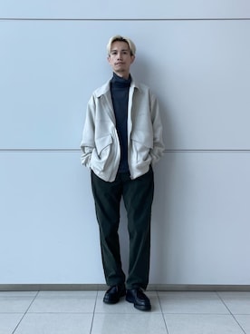 「green label relaxing（グリーンレーベルリラクシング）のアイテム（ブルゾン）」を使った、green label relaxingさん（メンズ・169cm）の冬コーディネート