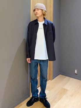 「green label relaxing（グリーンレーベルリラクシング）のアイテム（帽子）」を使った、green label relaxingさん（メンズ・180cm）の夏コーディネート