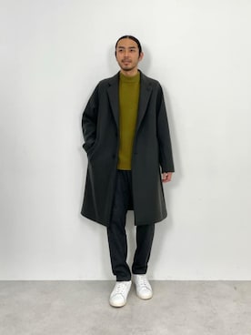 「green label relaxing（グリーンレーベルリラクシング）のアイテム（チェスターコート）」を使った、green label relaxingさん（メンズ・178cm）の秋コーディネート
