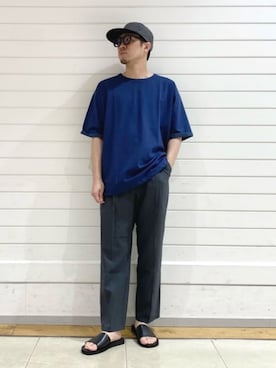 「green label relaxing（グリーンレーベルリラクシング）のアイテム（帽子）」を使った、green label relaxingさん（メンズ・169cm）の夏コーディネート