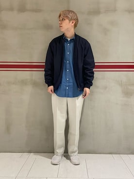 「green label relaxing（グリーンレーベルリラクシング）のアイテム（ブルゾン）」を使った、green label relaxingさん（メンズ・173cm）の春コーディネート