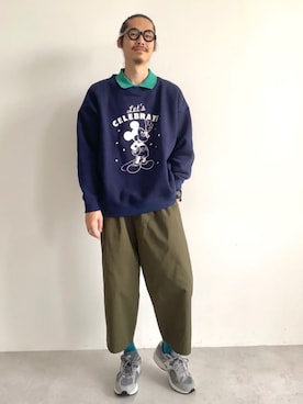 「アイテム（スウェット）」を使った、green label relaxingさん（メンズ・178cm）の秋コーディネート