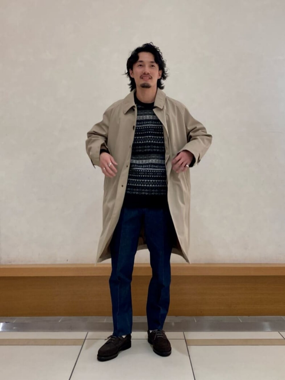 グリーンレーベルTWボンディング ステンカラー コート