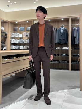 「アイテム（セットアップ）」を使った、green label relaxingさん（メンズ・177cm）の秋コーディネート