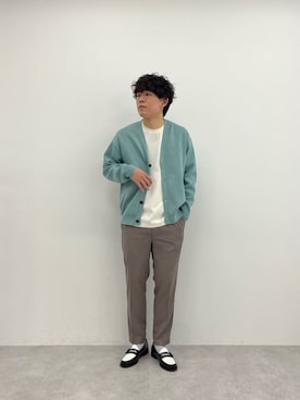 green label relaxingさんの「オルマイイージーパンツ -マシンウォッシャブル・防シワ・吸水速乾・ストレッチ-」を使ったコーディネート
