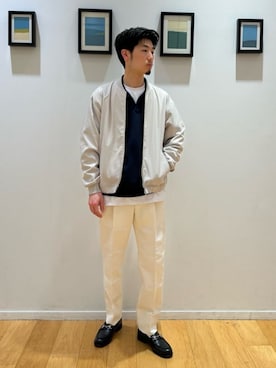 「green label relaxing（グリーンレーベルリラクシング）のアイテム（ブルゾン）」を使った、green label relaxingさん（メンズ・172cm）の春コーディネート