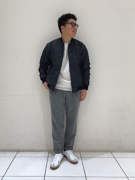 「green label relaxing（グリーンレーベルリラクシング）のアイテム（スタジャン）」を使った、green label relaxingさん（メンズ・166cm）の秋コーディネート