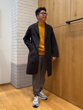 「green label relaxing（グリーンレーベルリラクシング）のアイテム（チェスターコート）」を使った、green label relaxingさん（メンズ・166cm）の秋コーディネート