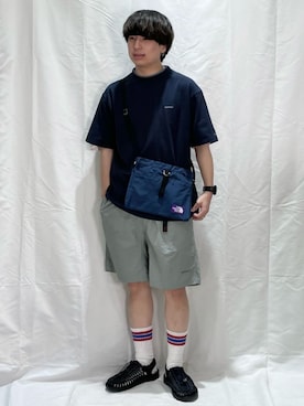 「Gramicci（グラミチ）のアイテム（トップス）」を使った、green label relaxingさん（メンズ・164cm）の夏コーディネート