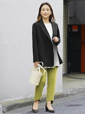 「STYLE DELI（スタイルデリ）のアイテム（テーラードジャケット）」を使った、STYELEDELIさん（レディース・154cm）の秋コーディネート