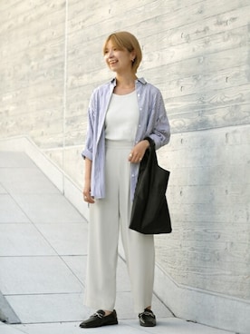 「STYLE DELI（スタイルデリ）のアイテム（スラックス）」を使った、STYELEDELIさん（レディース・157cm）の秋コーディネート