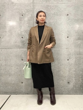 「STYLE DELI（スタイルデリ）のアイテム（テーラードジャケット）」を使った、STYELEDELIさん（レディース・156cm）の秋コーディネート