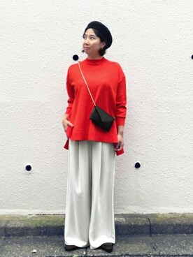 「STYLE DELI（スタイルデリ）のアイテム（スラックス）」を使った、STYELEDELIさん（レディース・156cm）の秋コーディネート