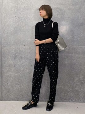 「STYLE DELI（スタイルデリ）のアイテム（スラックス）」を使った、STYELEDELIさん（レディース・157cm）の秋コーディネート