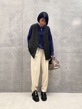 「STYLE DELI（スタイルデリ）のアイテム（ニット/セーター）」を使った、STYELEDELIさん（レディース・157cm）の秋コーディネート