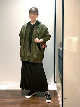 「STYLE DELI（スタイルデリ）のアイテム（ジャケット/アウター）」を使った、STYELEDELIさん（レディース・163cm）の冬コーディネート